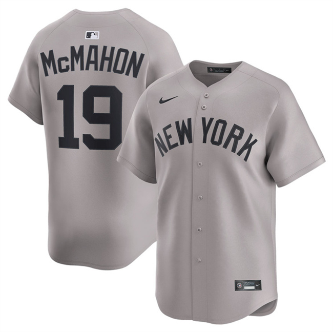 Men's New York Yankees #19 Ryan McMahon Grey 2025 Limited Stitched Baseball Jersey